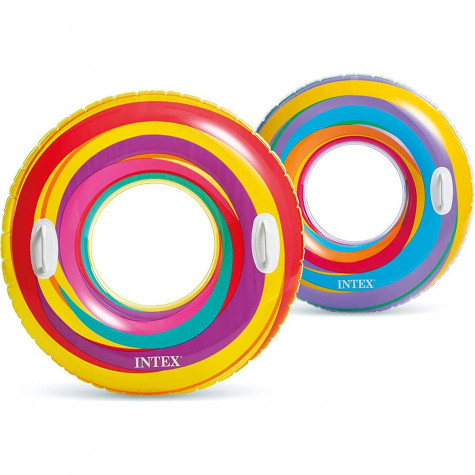 Intex 59256 Kruh nafukovací s úchyty 91cm - fialový ~ 3