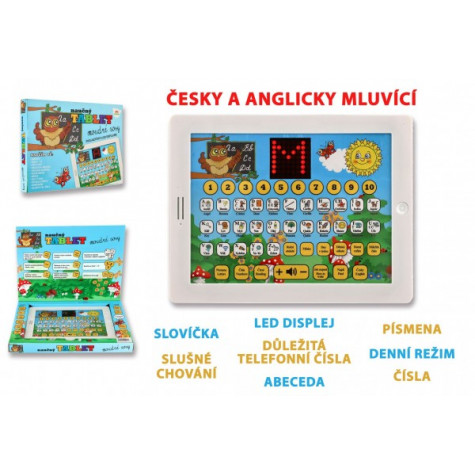 Teddies Naučný tablet Moudré sovy dvojjazyčný CZ+AJ