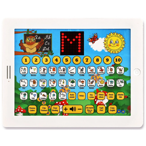 Teddies Naučný tablet Moudré sovy dvojjazyčný CZ+AJ ~ 2