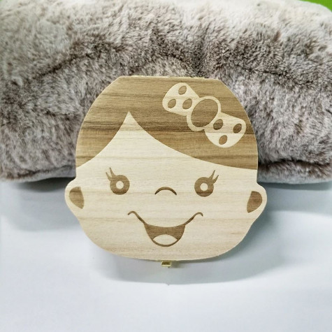 Dřevěná krabička na zoubky pro holky ~ 2
