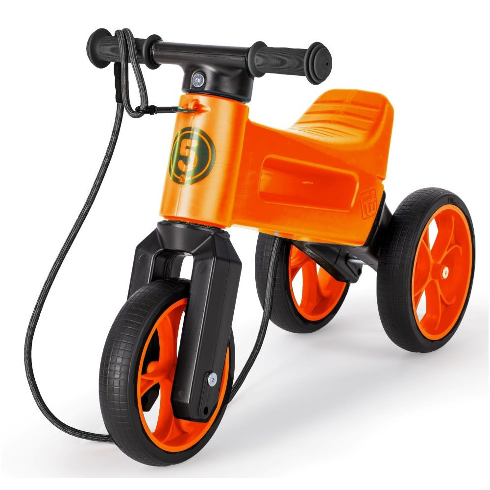 Odrážedlo FUNNY WHEELS Rider SuperSport 2v1+popruh - oranžové