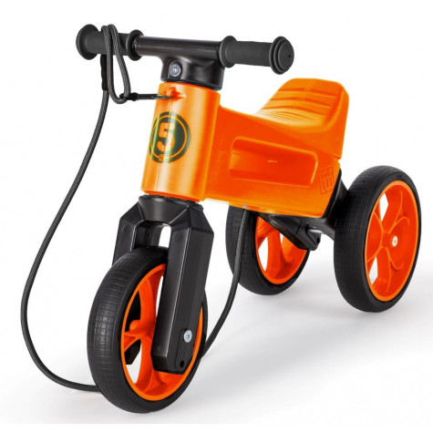 Odrážedlo FUNNY WHEELS Rider SuperSport 2v1+popruh - oranžové ~ 1