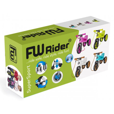 Odrážedlo FUNNY WHEELS Rider SuperSport 2v1+popruh - oranžové ~ 3