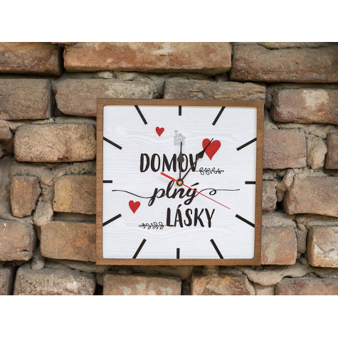 Nekupto Dárkové hodiny čtvercové - Domov plný lásky ~ 2