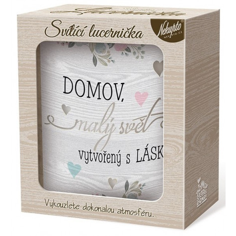 Nekupto Svítící lucerna - Domov, malý svět vytvořený s láskou ~ 1