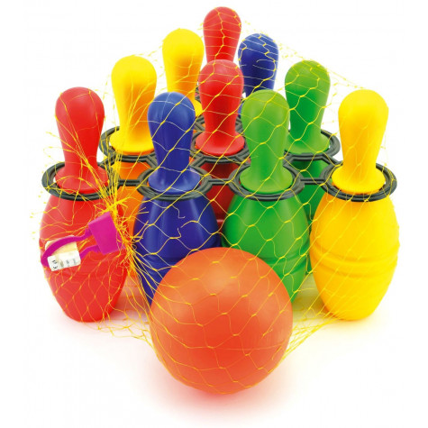 Bowling kuželky plast 21cm 10ks v síťce ~ 2