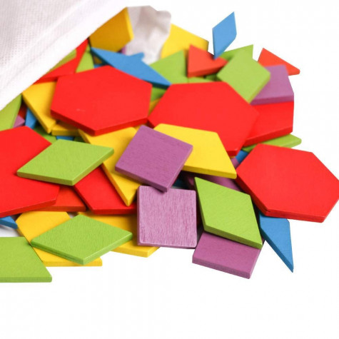 Dřevěná skládačka - geometrické tvary ~ 7