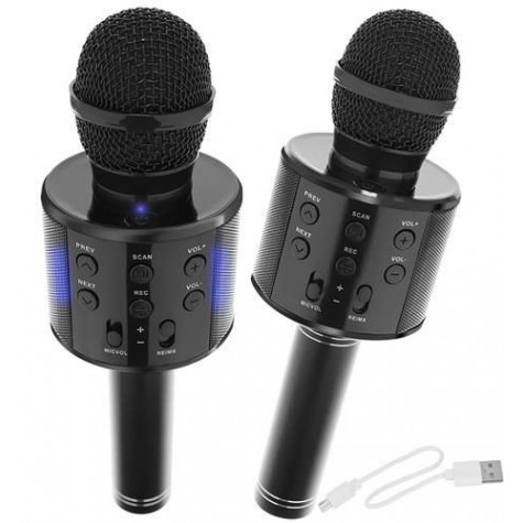 Karaoke mikrofon bluetooth - černý
