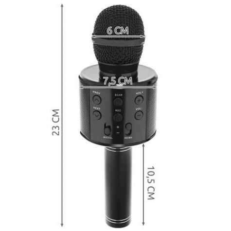 Karaoke mikrofon bluetooth - černý ~ 3