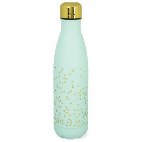 Albi Termoláhev 500 ml zelená - Puntíky se zlatým potiskem ~ 1
