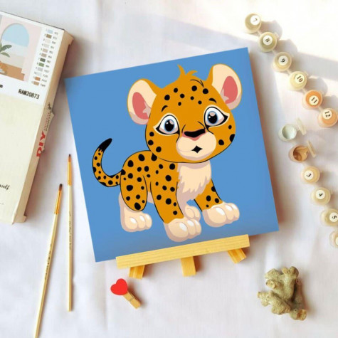 Malování podle čísel pro děti - leopard ~ 1
