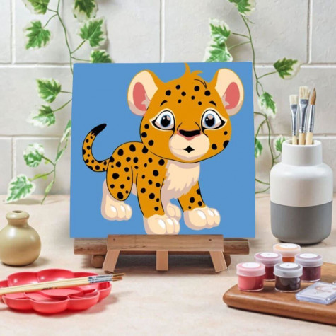 Malování podle čísel pro děti - leopard ~ 3