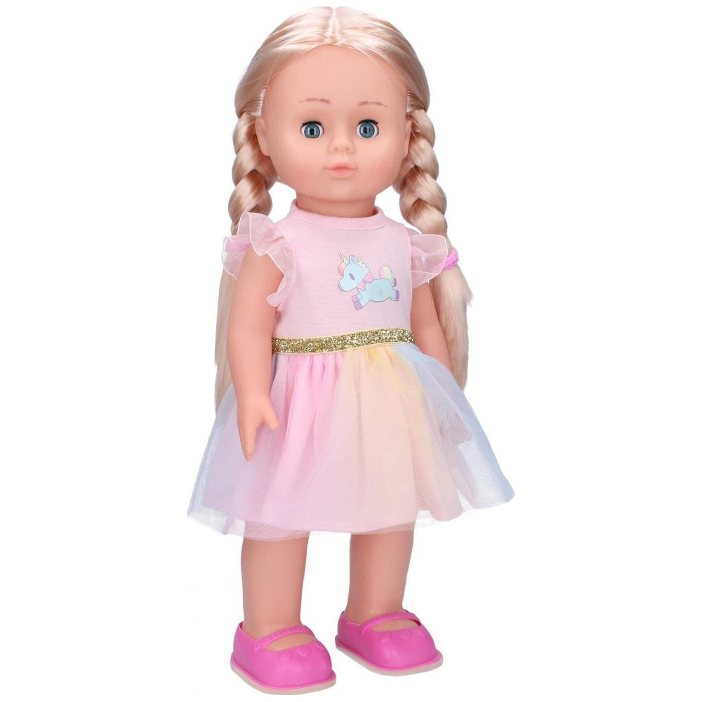 Wiky Eliška chodící panenka 41 cm - růžové šaty
