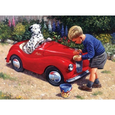 Royal Malování podle čísel 30x40 cm - Dalmatin v červeném autě