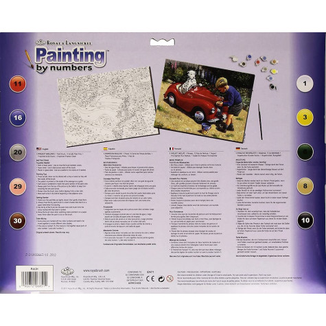 Royal Malování podle čísel 30x40 cm - Dalmatin v červeném autě
