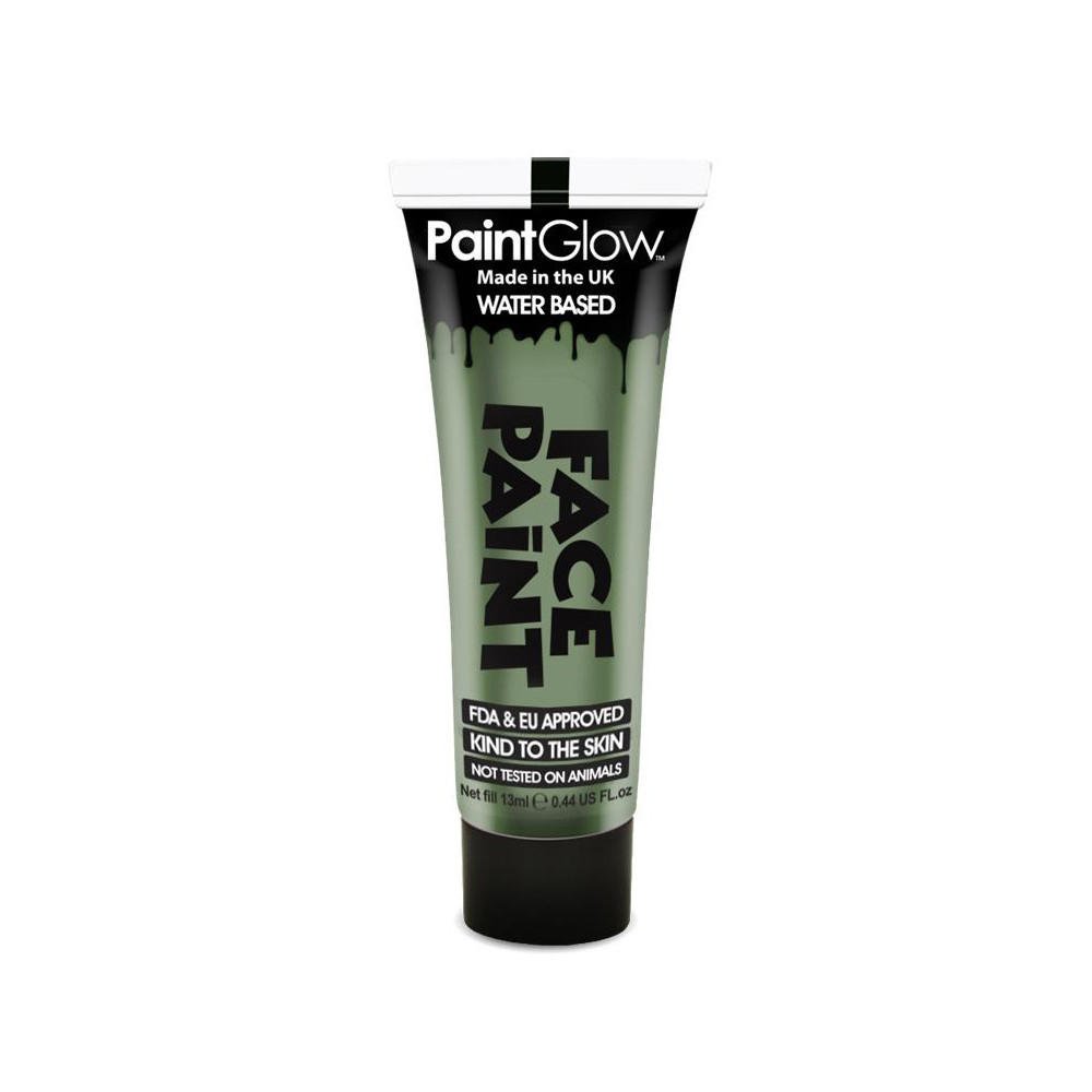 PaintGlow Barva na obličej 13 ml - tmavě zelená "Dark Green"