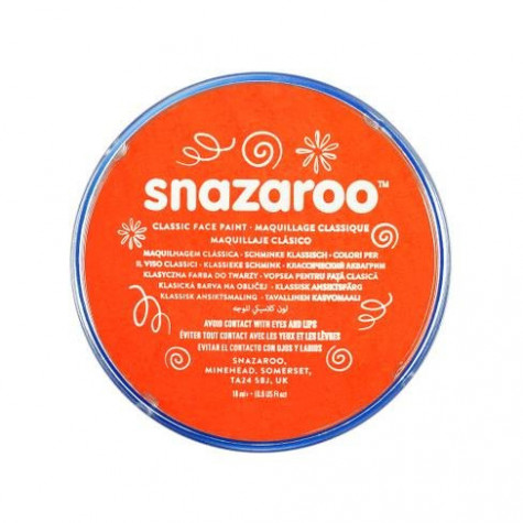 Snazaroo Barva na obličej 18ml - oranžová "Dark Orange"