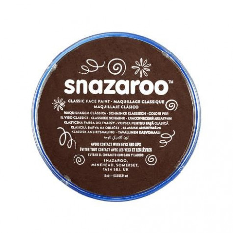 Snazaroo Barva na obličej 18ml - hnědá "Dark Brown"