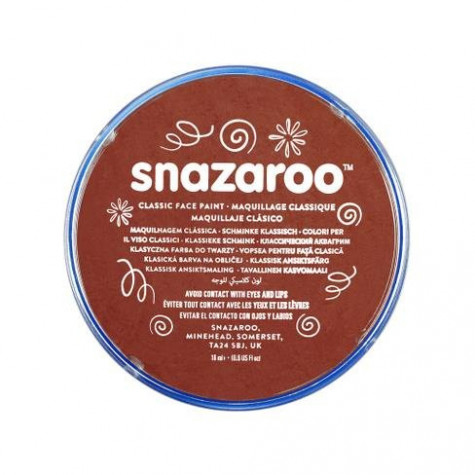 Snazaroo Barva na obličej 18ml - hnědá "Rust Brown"