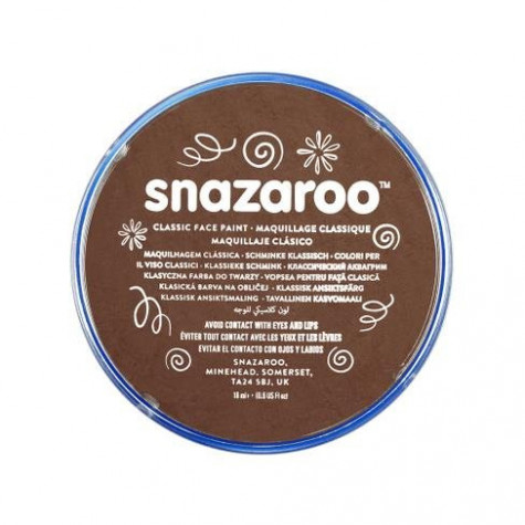 Snazaroo Barva na obličej 18ml - hnědá "Light Brown"