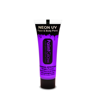 PaintGlow Barva na obličej UV neon 13 ml - fialová (neon purple)