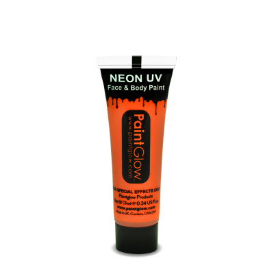 PaintGlow Barva na obličej UV neon 13 ml - oranžová (neon orange)