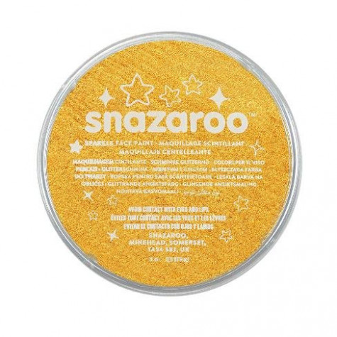 Snazaroo Barva na obličej třpytivá 18ml - žlutá