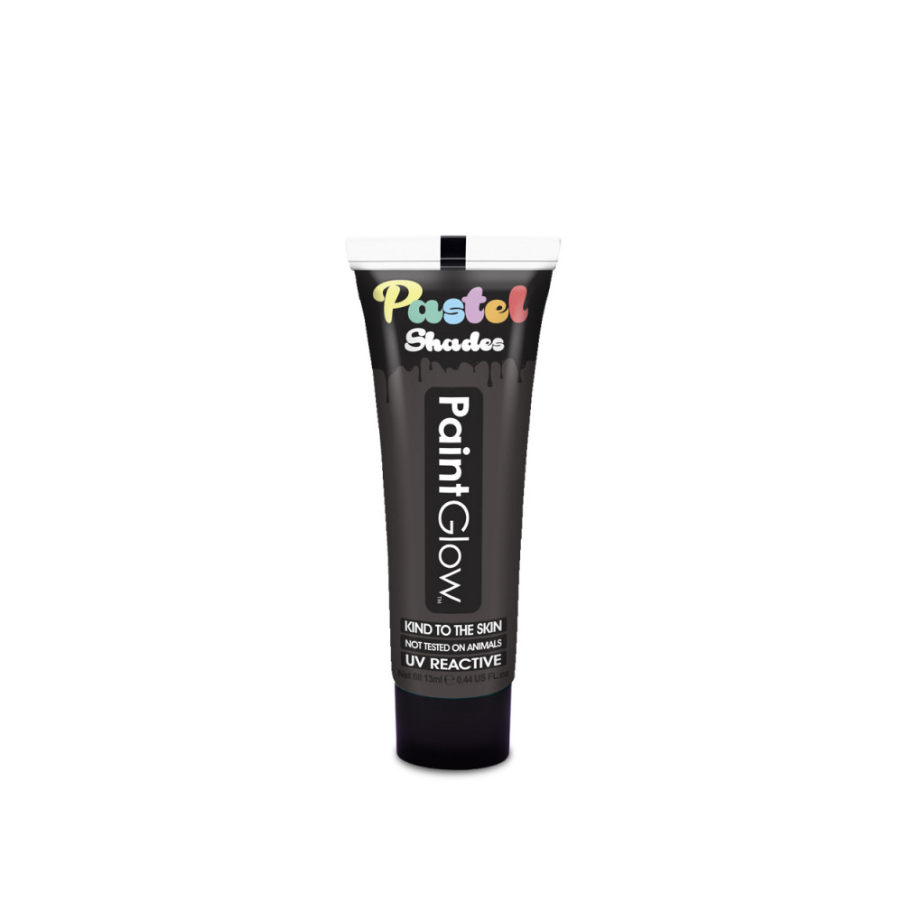 PaintGlow Barva na obličej UV pastelová 13 ml - černá (pastel black)