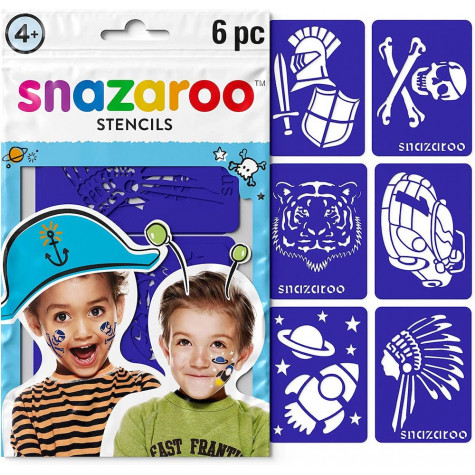 Snazaroo Šablony na obličejové barvy 6 ks - modré ~ 1