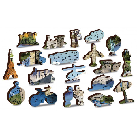 WOODEN CITY Dřevěné puzzle Světové památky 2v1, 75 dílků EKO ~ 6