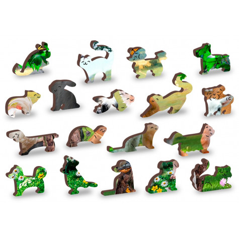 WOODEN CITY Dřevěné puzzle Školka na farmě 2v1, 75 dílků EKO ~ 6