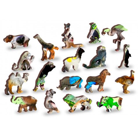 WOODEN CITY Dřevěné puzzle Medvědí ráj 2v1, 75 dílků EKO ~ 5