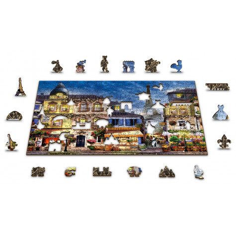 WOODEN CITY Dřevěné puzzle Snídaně v Paříži 2v1, 75 dílků EKO