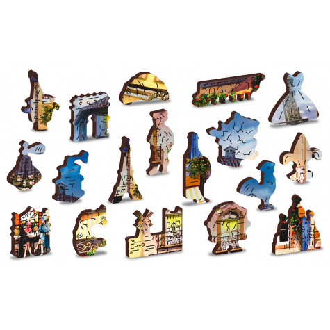 WOODEN CITY Dřevěné puzzle Snídaně v Paříži 2v1, 75 dílků EKO