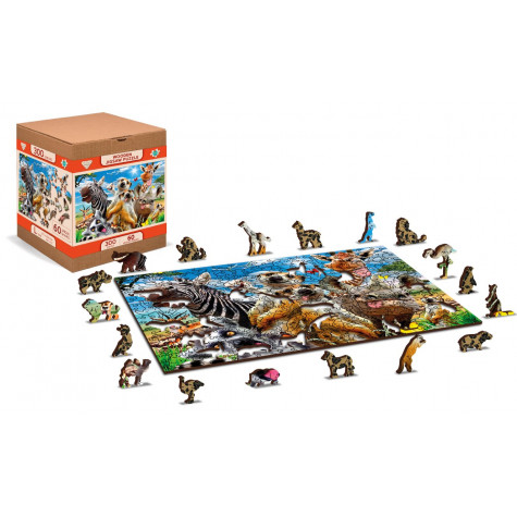 WOODEN CITY Dřevěné puzzle Vítejte v Africe 2v1, 75 dílků EKO ~ 3
