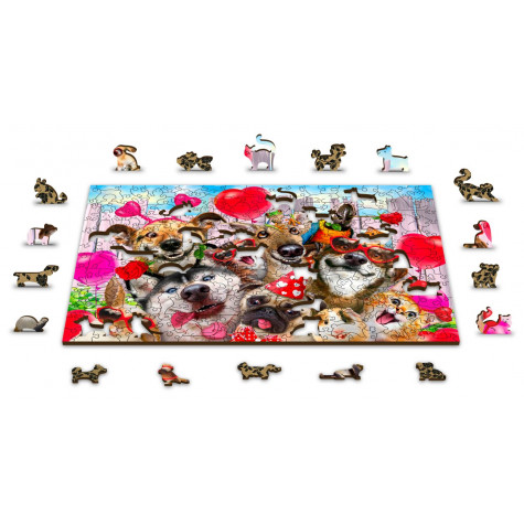 WOODEN CITY Dřevěné puzzle Čas na párty 2v1, 75 dílků EKO ~ 4