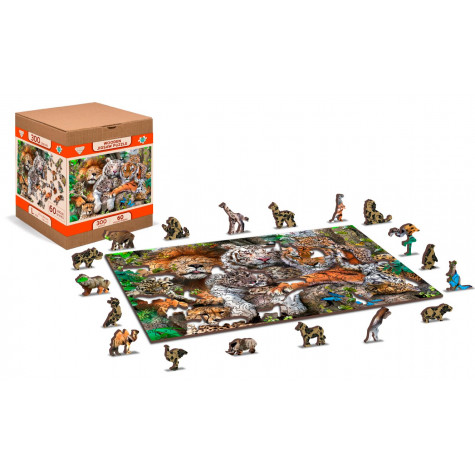 WOODEN CITY Dřevěné puzzle Čas na šlofíka 2v1, 150 dílků EKO ~ 3