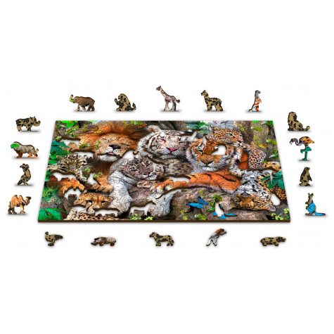 WOODEN CITY Dřevěné puzzle Čas na šlofíka 2v1, 150 dílků EKO ~ 4