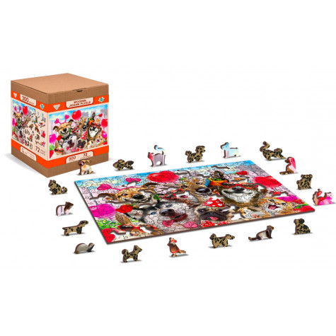 WOODEN CITY Dřevěné puzzle Čas na párty 2v1, 150 dílků EKO ~ 3