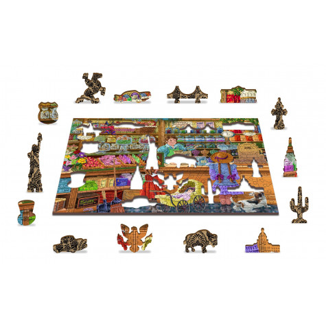 WOODEN CITY Dřevěné puzzle Sladké dobrodružství 2v1, 200 dílků EKO ~ 4