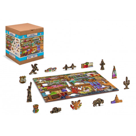 WOODEN CITY Dřevěné puzzle Sladké dobrodružství 2v1, 200 dílků EKO ~ 5