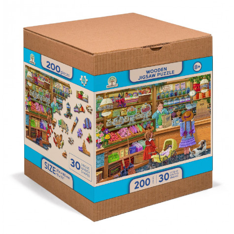 WOODEN CITY Dřevěné puzzle Sladké dobrodružství 2v1, 200 dílků EKO ~ 6