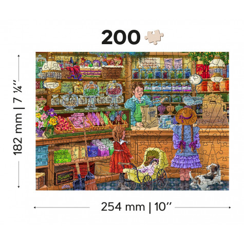 WOODEN CITY Dřevěné puzzle Sladké dobrodružství 2v1, 200 dílků EKO