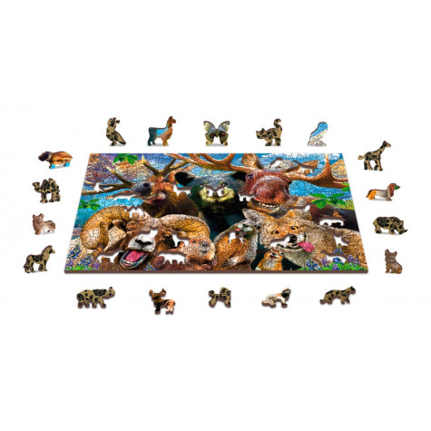 WOODEN CITY Dřevěné puzzle V lese 2v1, 200 dílků EKO ~ 2