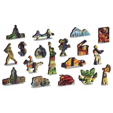 WOODEN CITY Dřevěné puzzle Chata v lese 2v1, 200 dílků EKO ~ 6