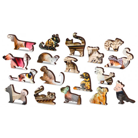 WOODEN CITY Dřevěné puzzle Koťata v Londýně 2v1, 300 dílků EKO ~ 5