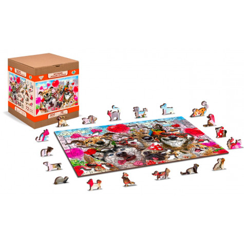 WOODEN CITY Dřevěné puzzle Čas na párty 2v1, 300 dílků EKO ~ 1