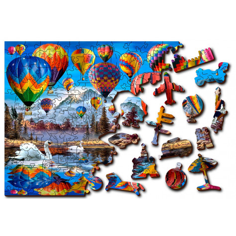WOODEN CITY Dřevěné puzzle Klidné cestování 2v1, 600 dílků EKO ~ 7