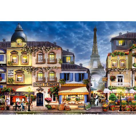 WOODEN CITY Dřevěné puzzle Snídaně v Paříži 2v1, 600 dílků EKO