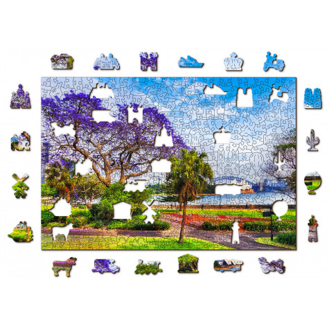 WOODEN CITY Dřevěné puzzle Jaro v Sydney 2v1, 505 dílků EKO ~ 1